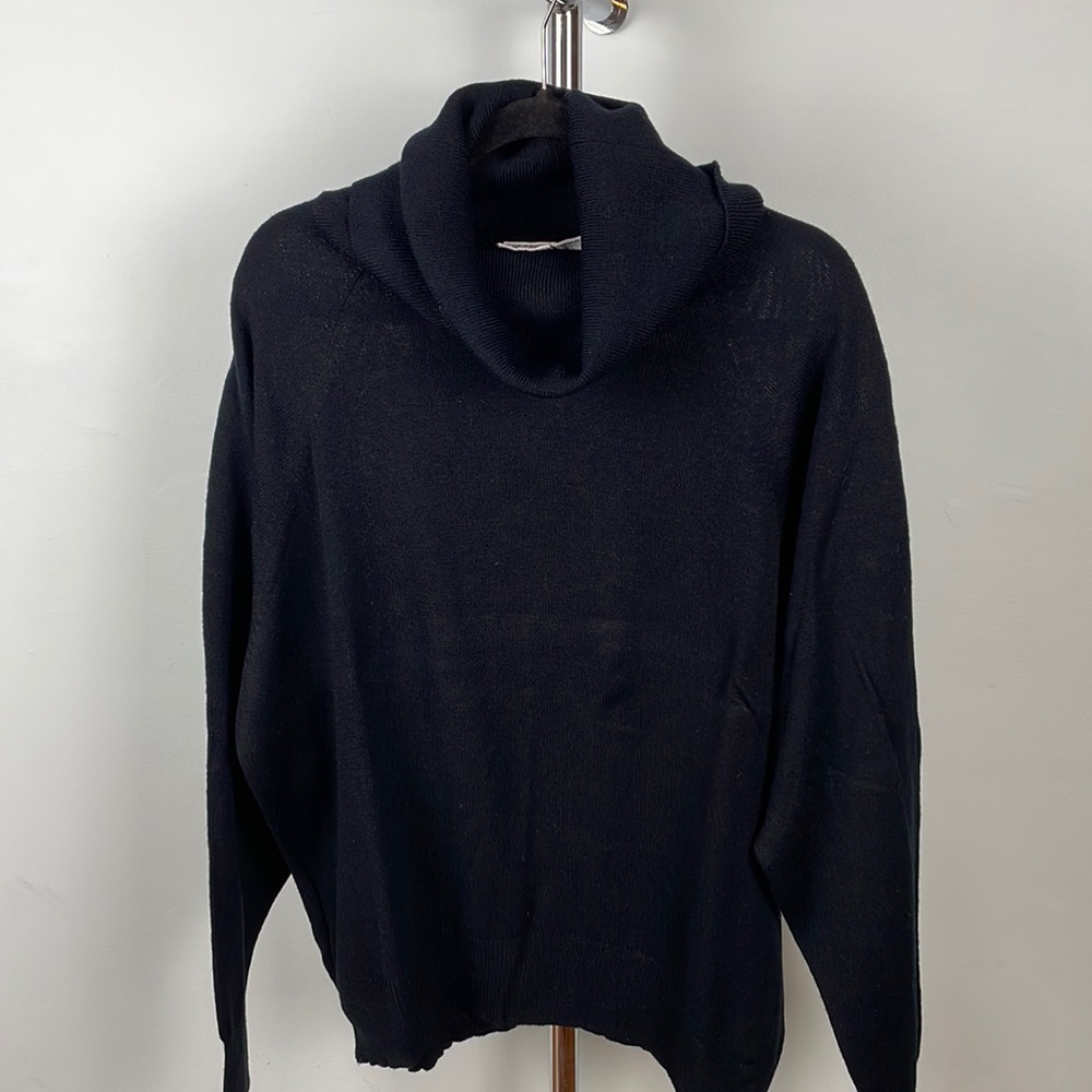 Black cowl neck sweater